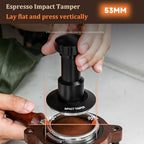 53mm Espresso Tamper,Impac Coffee Tool Espresso,Compatible with Breville Portafilter 54mm,30lb,316 Stainless Steel. (53MM Black) - Image 2