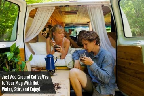 JoGo - The Original Coffee and Tea Brewing Straw - Portable Coffee Maker - Stainless Steel Single Serve Strainer - Filter Function for Hot & Cold Brew - Yerba Mate Straw for Loose Leaf Teas & Coffe - Image 3