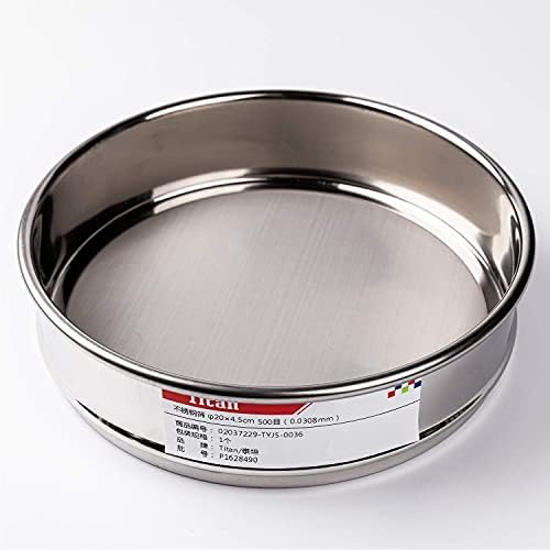 φ20×4.5cm 500 Mesh 304 Stainless Lab Sieves Economy Test Sieve 304 Stainless Steel Wire Cloth（0.0308mm） by ADAMAS-BETA