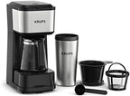 KRUPS Simply Brew Coffee Maker - Multi-Serve 4-in-1 with Stainless Steel Travel Tumbler, Black, 14oz by KRUPS