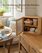 Corner Bread Box, 2 Tier Bamboo Bread Storage for Kitchen Countertop - Image 6