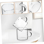 DECHOUS 6pcs Modern Espresso Cups Glass Mugs Dual Spout Design Small Pitchers for Coffee Syrup for Daily Use - Image 2