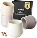 MIAMIO - Espresso Cups Set of 4 / Mug, Ceramic (3oz) - Luxe (Cream Rose) by MIAMIO