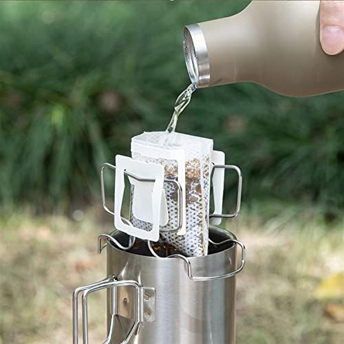 Coffee Filters Stainless Steel Coffee Filter Holder Reusable Outdoor Tea Filters Dripper Baskets Coffee Ear Drip Filter Paper Bag Shelf - Image 5