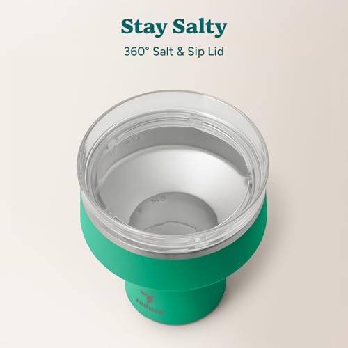 REDUCE Saltini 16oz Margarita Tumbler - Insulated Cocktail Glass with Lid - Image 4