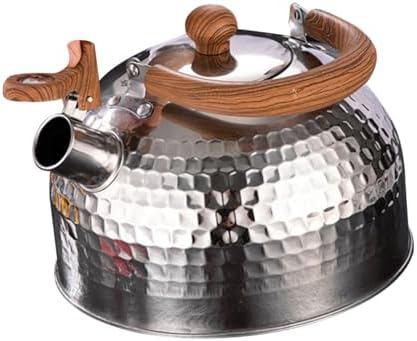 Large Capacity Stainless Steel Tea Kettle with Loud Whistle for Stovetop Boiling Food-grade Teapot with Flat Bottom Compatible with Induction and Gas Stoves Multipurpose Water by Unknown