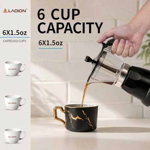LAOION Cuban Coffee Maker, 6 or 3cup Electric Espresso Coffee Maker - Image 2