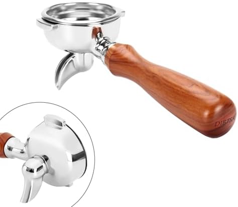 DIBTSA 58mm Portafilter Single Spout 2 Ears Compatible with E61 Group Head, Flair 58, ECM, Rocket, Sanremo, Synesso, Slayer, Espresso Machine Parts by DIBTSA