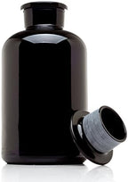 Infinity Jars 2L (68 Fl oz) Black Ultraviolet Blocking Glass Apothecary Jar Airtight Smell‑Proof Refillable Container for Herbs, Spices, Tea & Essential Oils 3-Pack - Image 2