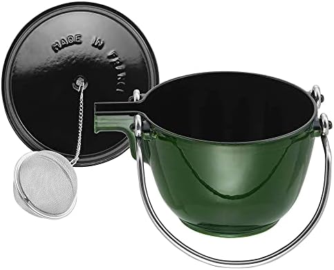 Staub Cast Iron 1-qt Round Tea Kettle - Basil, Made in France - Image 3