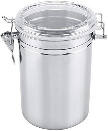 Stainless Steel Coffee Container Vacuum Sealed - Large Capacity Storage Jar for Coffee Beans Tea Sugar with Airtight Seal 1200ml Food Grade Metal Canister for Bean Storage - Image 2