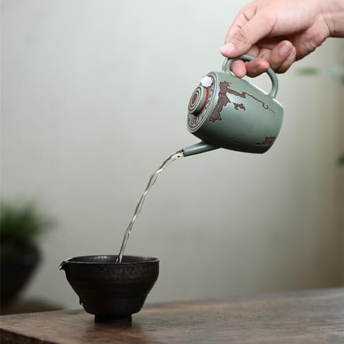 Tea Pots For Loose Tea Light Luxury Purple Clay Teapot Living Room Decoration Office Tea Set Art Teapot With Filter Hole Tea Set Tea Infuser Pot - Image 5