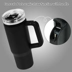 30 oz Tumbler with Handle Hidden Straw Stainless Steel Insulated - Image 2