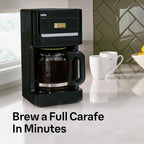 Braun Brew Sense 12 Cup Drip Coffee Maker - Pause & Pour Mid Brew, Programmable Coffee Machine with 24-Hour Timer & Clock, 1-4 Cup Functions, Self Clean, Auto Shutoff, Removable Filter Basket, Black - Image 2