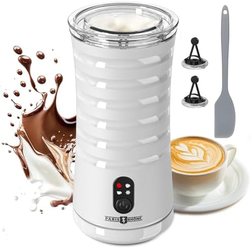 Electric Milk Steamer and Frother, Hot & Cold Foam Milk Warmer with Temperature Control, Auto Shut-Off Frothers for Coffee, Latte, Cappuccino, Macchiato by PARISRH%C3%94NE