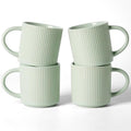 famiware Coffee Mug Set of 4, Star 12 oz Ceramic Mugs Cups Set with Handle by Famiware