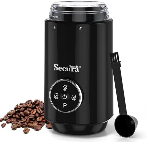 Secura Brands Electric Coffee Bean Grinder, Black by Secura+Brands