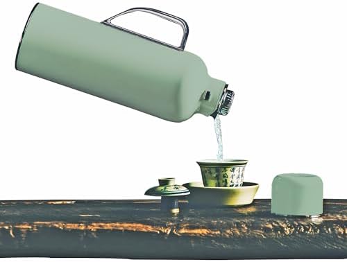 Luxury Top-of-the-line, Green High-End Built-in Thermometer & Lid/Cup, Tripple Coated Stainless Steel Vacuum Insulated Bottle - Keeps Beverages Hot or Cold for 24 Hours, 20 Oz 22148-NP by FixtureDisplays