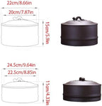 Purple Clay Tea Canister Jar - Large, Airtight, Snap Closure - Perfect for Spices, Tea, Coffee Beans - Elegant Modern Style - Image 2