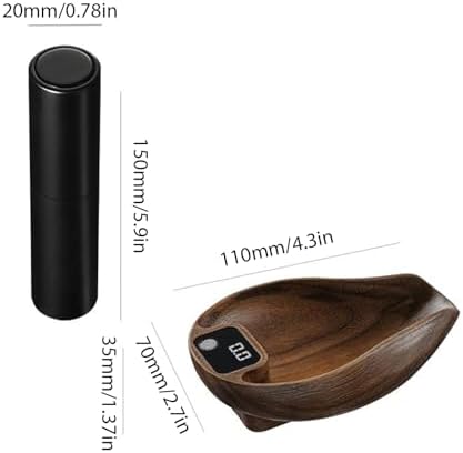 Generic Coffee Bean Dosing Cup and Spray Bottle Kit, 0.1g High Precision LED Digital Display Rechargeable for Coffee Beans Weighting Dosing (Black) - Image 7