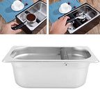 Coffee Ground Box, Stainless Steel Coffee Grounds Container Bucket Waste Bin, Dump Bin Espresso Knock Box, Dump Bin Espresso Knock Box for Brewing Coffee Grounds - Image 6