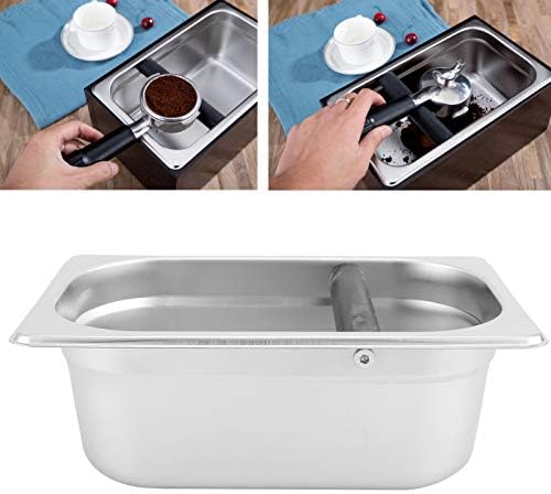 Coffee Ground Box, Stainless Steel Coffee Grounds Container Bucket Waste Bin, Dump Bin Espresso Knock Box, Dump Bin Espresso Knock Box for Brewing Coffee Grounds - Image 6