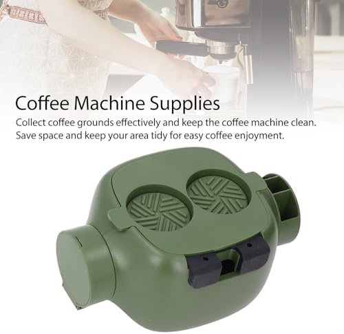 Mini Coffee Knock Box: Portable Espresso Knock Box, Compact Abs Plastic Coffee Ground Bin for Bar Kitchen and Cafe, Used Coffee Grounds Container (Green) - Image 2