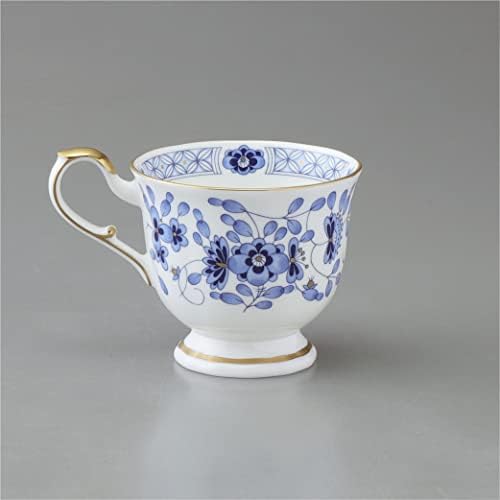Narumi 9682-20515 Cup and Saucer Set, Milan, 7.8 fl oz (200 cc), Blue, Floral, Plum Blossom, Chintz, Pair of Coffee Cup & Saucer, Wedding Gift, Made in Japan, Gift Box Included - Image 3