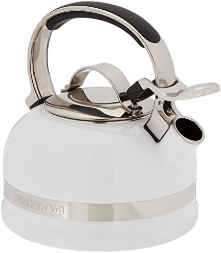 KitchenAid KTEN20SBWH 2.0-Quart Kettle with Full Stainless Steel Handle and Trim Band - White - Image 2