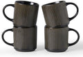 famiware Coffee Mug Set of 4, Star 12 oz Ceramic Mugs Cups Set with Handle by Famiware