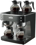crosson 200 Cup/hour Commercial Drip Coffee Maker, 7.2L Pour Over Coffee Brewer with 4 Glass Decanter&Warmers and Easy Clean Fingerprint Free Housing and 304 Stainless Steel Funnel, by CROSSON-CateringEquipment