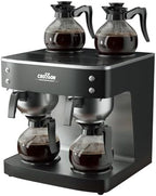 crosson 200 Cup/hour Commercial Drip Coffee Maker, 7.2L Pour Over Coffee Brewer with 4 Glass Decanter&Warmers and Easy Clean Fingerprint Free Housing and 304 Stainless Steel Funnel, by CROSSON-CateringEquipment