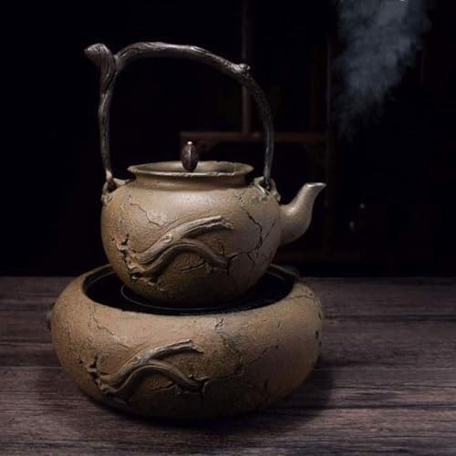 Cast Iron Tetsubin Teapot 1400ml Japanese Handmade Retro Tea Kettle, Easy-Pour Small Tea Maker For Home & Office - Image 4