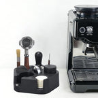 Espresso Station 58mm Accessories Organizer - CAFEMASY Pentagon Espresso Coffee Tamping Station with Paper Filter Holder Dispense - Image 6
