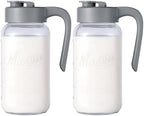 Mason Jar Pitcher, 2 pcs 64 oz (2 quart), Glass Pitcher with Lid by spreccio