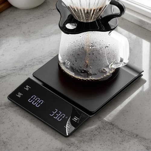 Cooking Scale - Meal Prep Scale, Compact Kitchen Scale | High Precision Scale, Coffee Scale with Timer, Digital espreso Scale, Touch Screen Coffee Scale, Multifunctional Kitchen Scale for Restaurant - Image 4