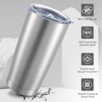 20 oz Tumblers Bulk Stainless Steel Tumbler with Lid, 6 Pack - Image 4