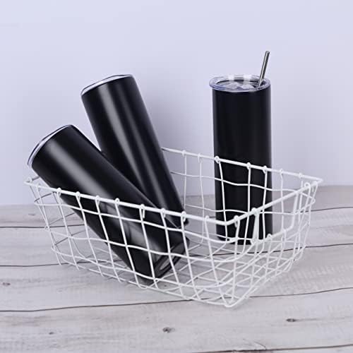 6 Pack 20 Oz Straight Skinny Tumblers,Individually Gift Boxed Stainless Steel Slim Skinny Tumbler Set Bulk, 20 Oz Insulated Slim Thin Travel Tumbler Cup for Diy, Black - Image 5