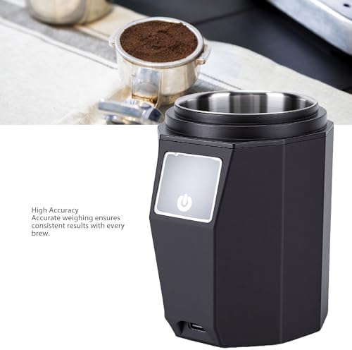 Coffee Dosing Cup, Rechargeable Digital Coffee Bean Scale with LED Display Stainless Steel Espresso Grinder Powder Cup Compatible with 58mm Portafilter for Pour Over - Image 2