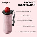 18 oz Tumbler, Insulated Stainless Steel Travel Water Bottle - Image 2