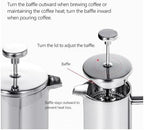 350ml/800ml/1000ml Coffee Maker Pot French Press Stainless Steel Double Walled Insulated(800ml) - Image 3