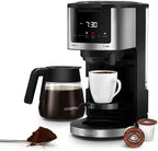 Gourmia Coffee Maker - 12-Cup & Single Serve, Glass Carafe, Black - Image 2