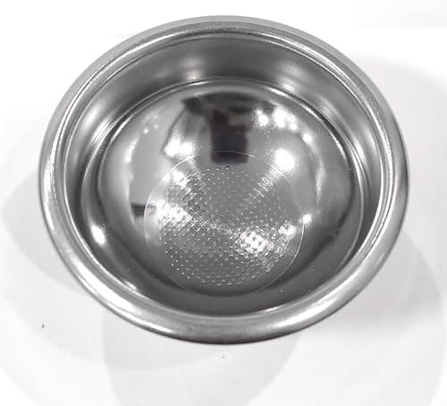 58mm Espresso Portafilter Basket 304 Stainless Steel Filter Basket Spherical Bottom Design Compatible with Even Espresso Extraction, Compati(1pcs 2cup) - Image 3