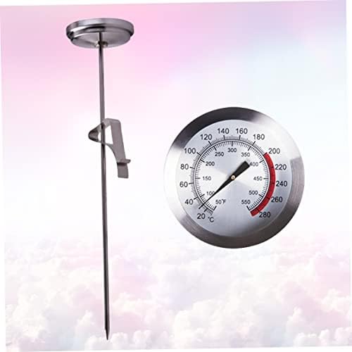 3 Pcs Deep-Fried Pot Thermometer Can Opener Electric Coffee Thermometer Digital Stainless Steel Probe with Fixed Clip Turkey Roasting Rack BBQ Deep Fry Frying Pan Food (Silverx2pcs 23X5.4X5.4CMx2pcs) - Image 2