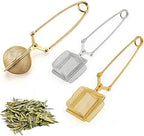 Tea strainer Gold Mesh Tea Infuser Stainless Steel Sphere Mesh Tea Strainer Coffee Herb Spice Filter Diffuser Handle Tea Ball Match Tea Bags (Color : Light Green) - Image 2