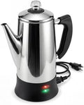 ALPHA LIVING PC-12SS Electric Coffee Percolator, 12 Cup Stainless Steel by AlphaLiving
