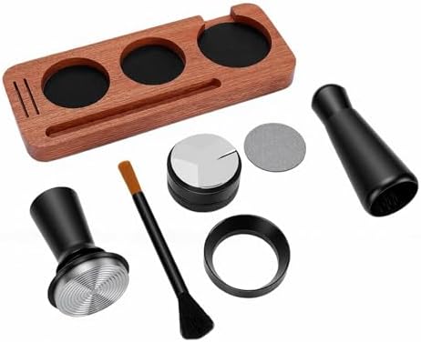 Espresso Accessories Kit, Espresso Tamper Tools Accessories Kit, Coffee Tamping Station Coffee Distributor 58mm Tamper Dosing Funnel, WDT Stirrer, Brush - Image 6