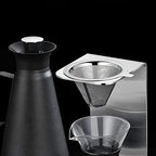 Coffee Filters Reusable Double Layer Coffee Filter Stainless Steel Cone Baskets Mesh Strainer Pour Over Dripper Tools - Image 5