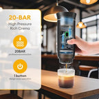 3 in 1Portable Coffee Maker for Travel,20 Bar Portable Espresso Machine - Image 6