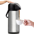 Coffee Carafe for Keeping Hot - 102oz/3L Airpot Coffee Dispenser with Pump by Vondior
